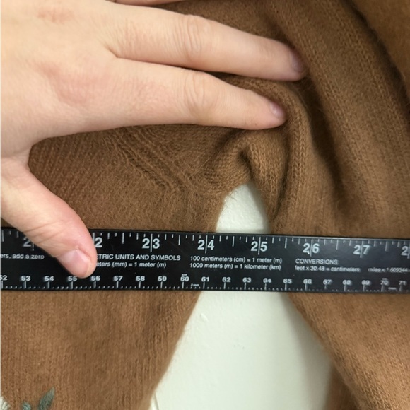 VTG Susan Bristol Rabbit Hair Embroidered Floral Fuzzy Cardigan Sweater Size 2W - Picture 9 of 9